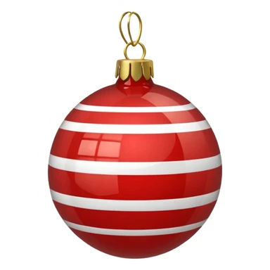A Red Striped Ornament sticker