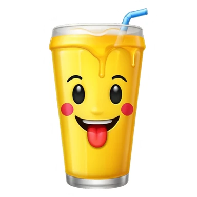 Emoji drinking redbull sticker