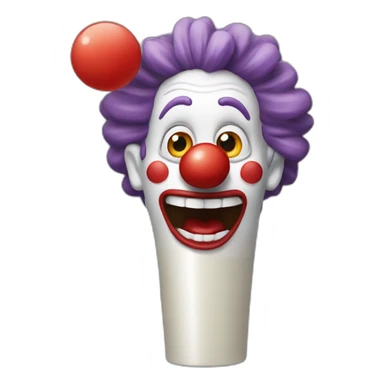 Clown with a cylinder that yells  sticker
