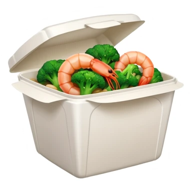 Shrimp and broccoli Chinese takeout sticker