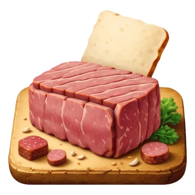 rembrandt painting a spam meat landscape  sticker