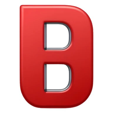 a red magnet shaped as the letter "U". the 2 end tips are color gray sticker