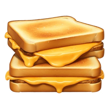 tosti ijzer met boterham met kaas sticker