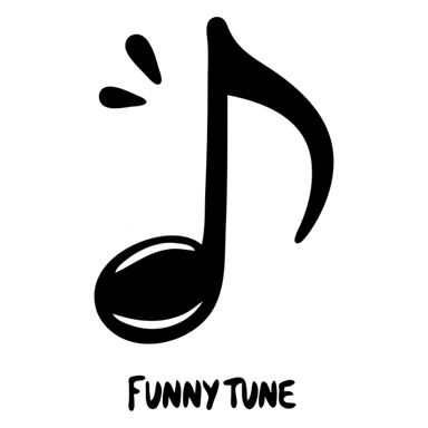 Music note icon with "FUNNY TUNE" text sticker