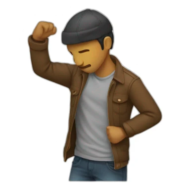 Homme qui fait un dab sticker