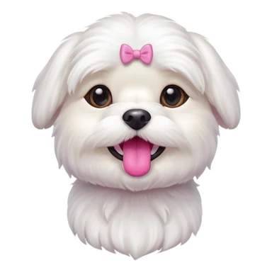 dog white maltesse sticker
