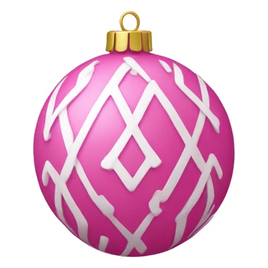 Pink ornament sticker