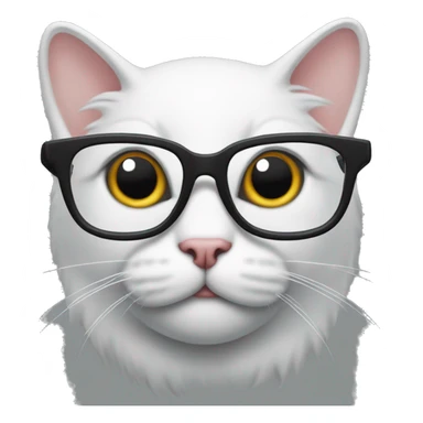 cat emoji wearing glasses sticking it’s tonge out sticker