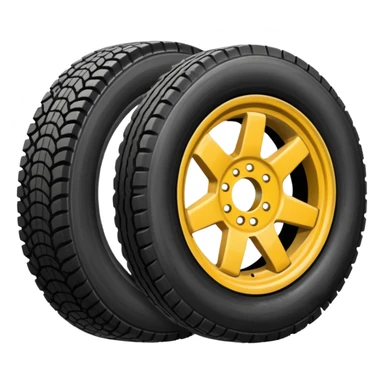 flat semi tire sticker