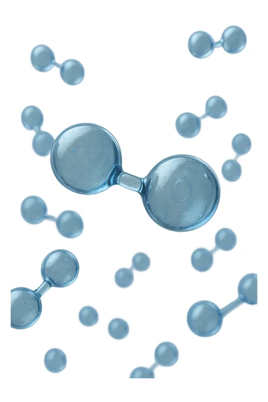 molecole di ossigeno che volano realisticheù sticker