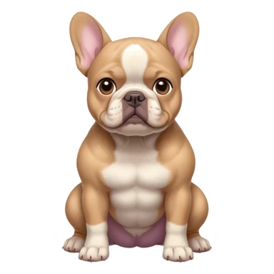 lilac tan frenchie sticker