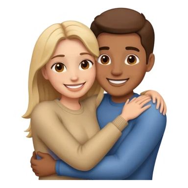 Boyfriend and girlfriend hugging  sticker