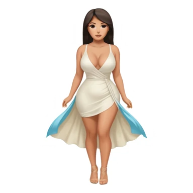 fullbody naked busty Kim Kardashian pawg buxom in missionary pose and legs wide spread sticker