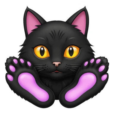 black cat's feet sticker
