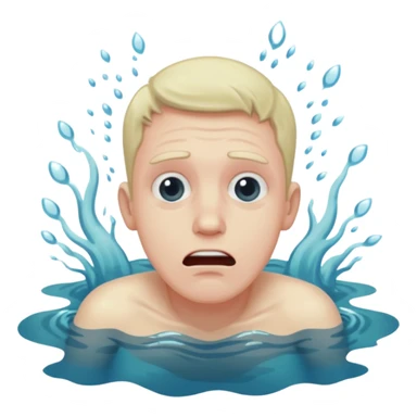 bruntte Man drowning sticker