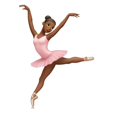 ballerina wearing pink doing an arabesque on pointe sticker