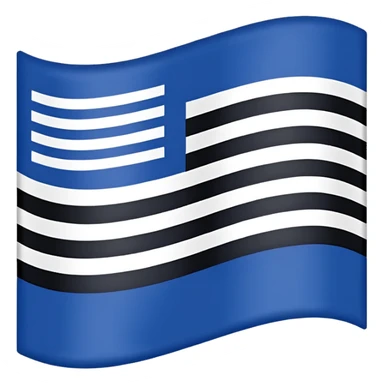 Bandera con tres líneas  arriba con azul oscuro el medio blanco y  abajo negro sticker