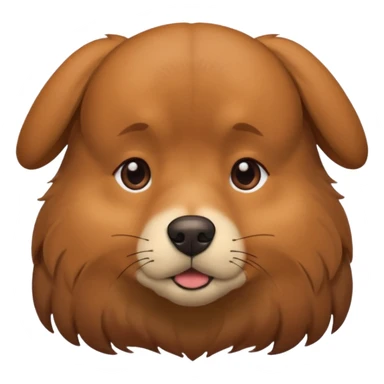 Brown Dog looking away with eyes closed sticker