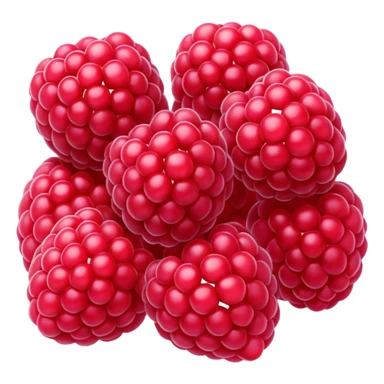 Raspberries in 3D sticker