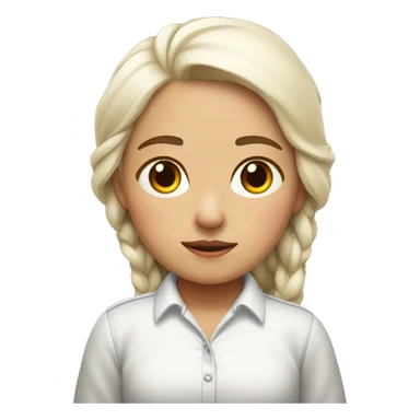 Niña blanca con chinos durmiendo  sticker