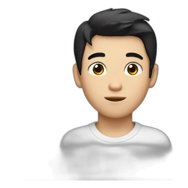 American born Taiwaness notsolonghair boy with a black hair and eyes like cat and a mole beside eyebrow sticker