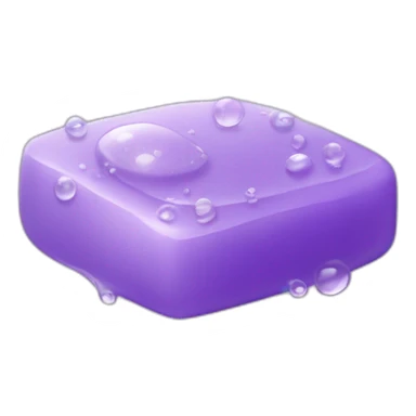 purple bar of soap with bubbles sticker