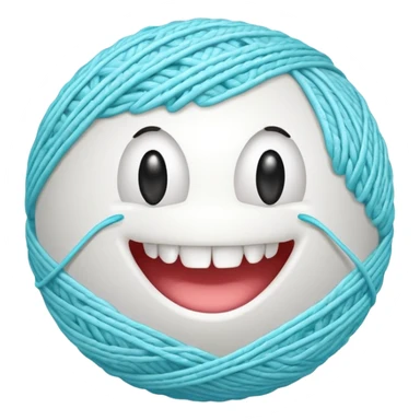 A ball of dental floss  sticker