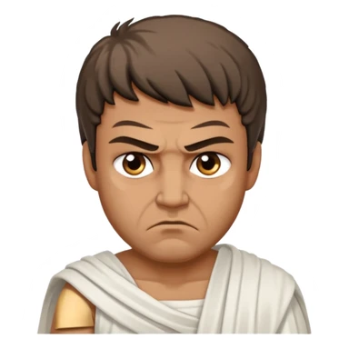 evil man with greek dress toga sticker