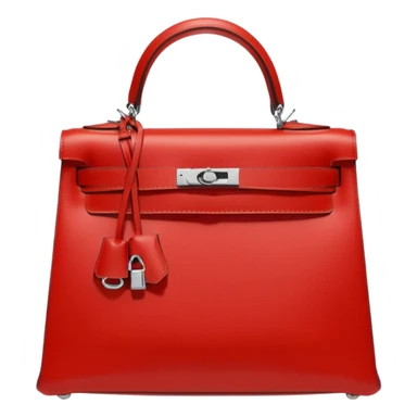 hermes kelly bag bright red silver hardware sticker
