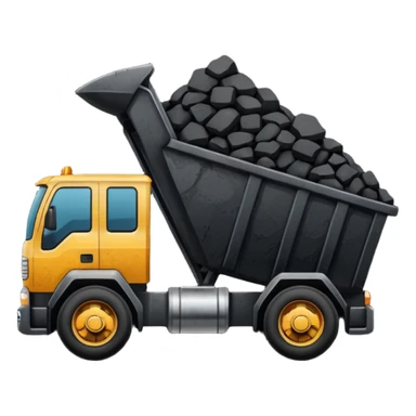 truck with coal ore sticker