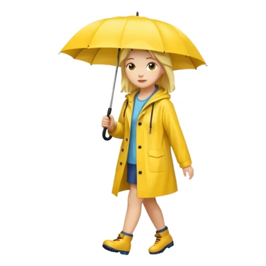 Raincoat Pedestrian woman sticker