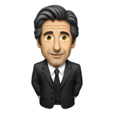 al pacino cartoon wearing suit sticker