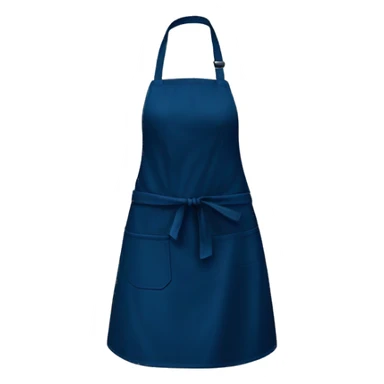 Realistic navy blue kitchen apron. sticker