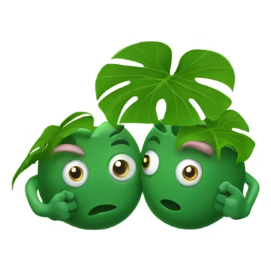 monstera arm wrestling algae sticker