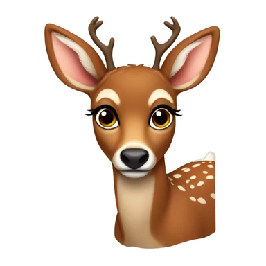 Rudolph the red-nosed fawn sticker