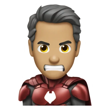 Ironman biting Batman  sticker