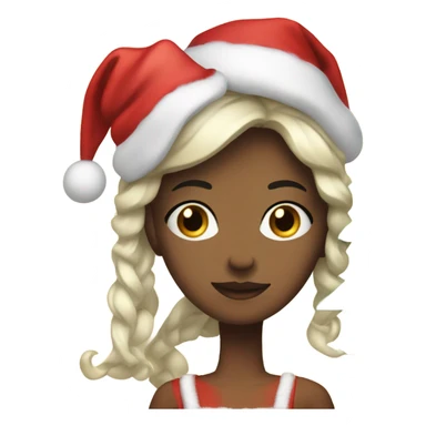 christmas girls by the tree sticker