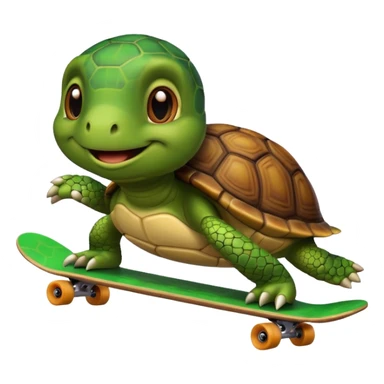 turtle skateboarding sticker