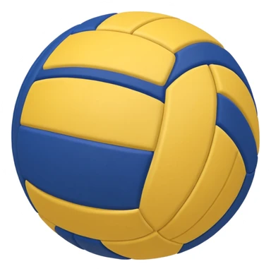 Pelota de voleibol azul amarillo y boanco sticker