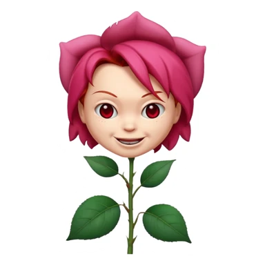 Pink roseUn emojin de chuky sticker