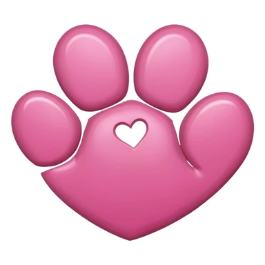 heart and paw print combined sticker