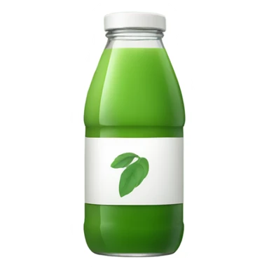 Bottled green juice sticker