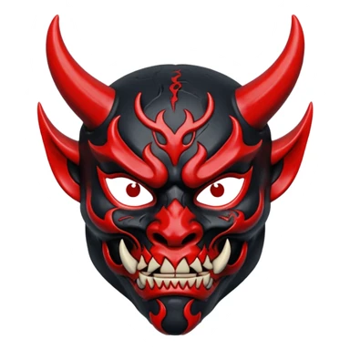 dark half oni mask sticker