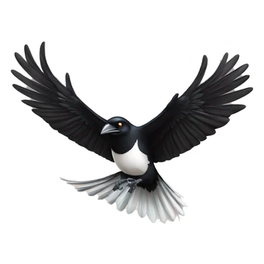 Angry Australian magpie swooping front on sticker