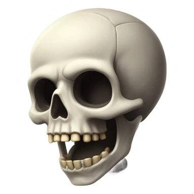 Mind blow skull smiling ￼ sticker