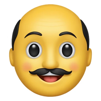 Smiley face with Hitler mustache sticker