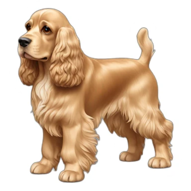 Dog-golden-english-cocker-spaniel-full-body-standing sticker
