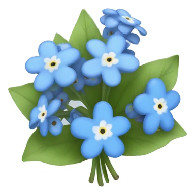 Bouquet of forget me nots  sticker