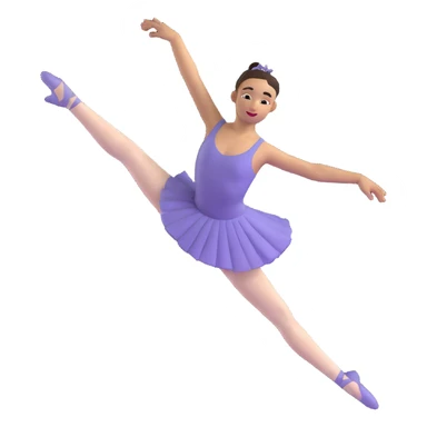 ballet dancer leaping, arms extended, poised expression sticker
