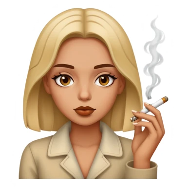 fille qui fume un jouin sticker